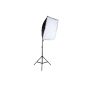 Studio Kit Lamp Holder with Light Stand and Soft Box Plug, 3 Pieces - Black and White