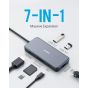 موزع USB-C أنكر، 7 منافذ، 48 وات، رمادي غامق - AK-A83520A1