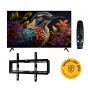 شاشة تلفزيون سمارت LED هيونداي 55 بوصة، دقة 4K UHD، بريسيفر داخلي - L55HYNDA650، مع حامل حائط  للتلفزيونات من اي تي اي مقاس (26:55) بوصة، اسود- TX40 (شامل خدمة التركيب)