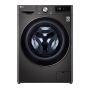 LG Front Load Automatic Washing Machine With Dryer, 9 KG, Black Steel- F4R5VGG2E