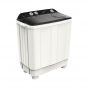 TORNADO Top Load Half Automatic Washing Machine, 12 Kg , White and Black - TMH-HS12C(WK)