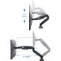 NB North Bayou Single Arm Holder for 17 to 30 Inch Monitors, Black - F80