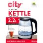 City Electric Kettle, 2.2.Liter, 1500 Watt, Clear - HMA-1010