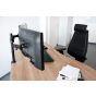 Hjh Office Dual Arm Holder for 13 to 27 Inch Monitors, Black - 802000