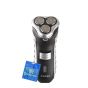 Kemei Dry Rechargeable Rotary shaver with 3 Heads, Black and Silver - KM-268