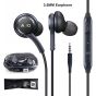 LDH Pin Type Akg Wired Headset with Microphone Hi-Fi Stereo Earphones Original In-Ear Stereo Headphones Powerful Bass and Crystal Clear Audio Bicycling 3.5mm Quality Handsfree (Black)