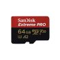 SanDisk Extreme PRO MicroSDXC Card with SD Adapter, 64GB - SDSQXCY-064G-GN6MA