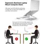 Adjustable Aluminum Laptop Stand, 17 Inch  - Silver