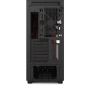 كيسة كمبيوتر ان زد اكس تي ATX ميد تاور، اسود واحمر - H710