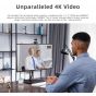 OBSBOT Tiny 2 PTZ Webcam with Microphone, 4K - Black