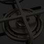 Fresh Built-In Gas Hob, 60 cm, 4 Burners, Glass - HFR60CMGC3