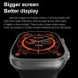 T900 Ultra 3 Smart Watch - Dark Silver Case and Black Strap