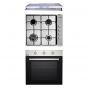 Purity Gas Built-in Hob, 60cm, 4 Burners, Stainless Steel - P601X, with PIATTA Island Hood, 60 CM, and Built-in Gas Oven with Grill, 65 Liters - OPT601GG