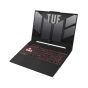 Asus TUF Gaming W11 FA507NUR-LP007W Laptop, AMD Ryzen 7 7435HS, 512GB SSD, 16GB RAM, 15.6 Inch FHD Display 144Hz, NVIDIA GeForce RTX 4050 6GB, Windows 11- Jaeger Gray