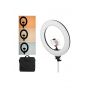 LED Ring Light with Phone Holder, Black and White - D7921UK-1-C