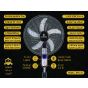 Dansha Stand Fan, 16 Inch, Black - RFR-01