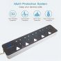 Power Strip, 8 Outlets, 2500 Watt, Black - 8935