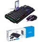 Wired Gaming LED Rainbow light Keyboard and Mouse Combo, Black - G700