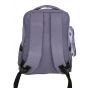 Gharibo Bags School Backpack With Pencil Case For Kids, Feathers Pattern - Grey