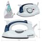 Sokany Folding Travel Steam Iron, 700 Watt, White - 6047