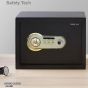 Safety Tech Biometric Fingerprint Safe Box, 30 Liters, Black and Gold - GN30 SFT3