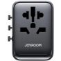 شاحن جوي روم، 17 وات، 4 منافذ USB، اسود - JR-TCW01
