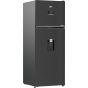 Beko No Frost Top Freezer Refrigerator, 477 Liters, 16.8 Feet, Inverter, Black - B3RDNE500LXBR