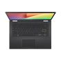 Asus VivoBook TP470EA-EC007W Laptop, Intel Core i7-1165G7, 14 Inch FHD, 512GB SSD, 8GB RAM, Intel UHD Graphics, Windows 11 - Indie Black