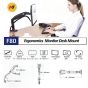 NB Monitor Stand, 17-27 Inch, Black - F80