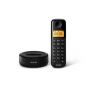 Philips Cordless Phone, Black - D1601B/63