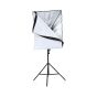 Studio Kit Lamp Holder with Light Stand and Soft Box Plug, 3 Pieces - Black and White