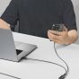 كابل USB-C  انكر 2 في 1، 1.2 متر، اسود - A8895H11