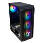 AHW Tower PC, Intel Core i5-12400F, 1TB HDD, 256GB SSD, 8GB RAM, ZOTAC Gaming GeForce RTX 4060 Ti 8GB - Black