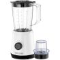 Black + Decker Blender with Mill, 1.5 Liters, 500 Watt, White - BX520-B5