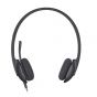 Logitech On-Ear Wired Headphone, Black - EMEA H340 