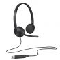 Logitech On-Ear Wired Headphone, Black - EMEA H340 