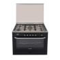 Fresh Hammer Digital Gas Cooker, 5 Burners, Black and Silver - 16937