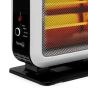 Fresh Electric Heater, 3 Candles, 1200W, Black and White - 2D