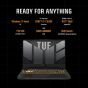 لاب توب اسوس تاف جيمينج F15 2023 FX507VV، انتل كور i7-13620H، هارد SSD سعة 1 تيرا PCIe 4.0 NVMe M.2، رام 16جيجا، شاشة IPS مقاس 15.6 بوصة ودقة FHD بمعدل تحديث 144 هرتز، كارت انفيديا جي فورس  RTX 4060، سعة 8 جيجا، GDDR6، ويندوز 11 - رمادي
