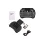 Mini Wireless Keyboard with Touchpad - Black