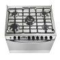 Universal Grand Rosa Freestanding Gas Cooker, 5 Burners, Stainless Steel, 90 cm