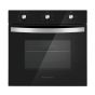 Ecomatic Crystal Turbofan Built-In Gas Oven With Grill, 64 Liters, Black- G6104GT