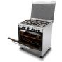Kiriazi Gas Cooker, 5 Burners, Silver- 8604F 1