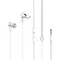 Corn In-Ear Wired Earphones with Mic, White- EX009