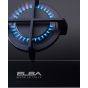 Elba Gas Built-In Hob, 4 Burners, Black - ELIO 65-445 CG
