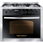  Premium  Grand Chef Gas Cooker, 5 Burners, Stainless Steel/Black- PRM6090SS-1GC-511-IDSP-GO