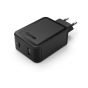 Hama Wall Charger, 42W, Dual Ports, USB-A and USB-C, Black - 183321