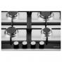 Hans Gas Built-In Hob, 4 Burners, 60 Cm, Stainless Steel - 6721-24