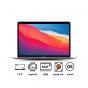 Apple MacBook Air 2020, M1 Chip, 256GB SSD, 8GB RAM, 13.3 Inch Retina Display, 7 GPU, macOS- Space Gray- A2337, (Pre-Owned), Grade B, 3 Months Warranty, with Keyboard Cover and Hard Shell Protective Case