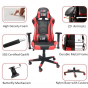 Jinxuan Extreme Zero Series  Gaming Chair, Black and Red - JX-1001 